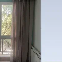 دو عدد پرده حریر جنس ترک طوسی و سبز|پرده، رانر، رومیزی|مشهد, رضاشهر|دیوار