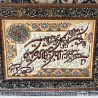 تابلو فرش ونیکاد دستباف کرک و ابریشم برجسته