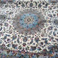 جفت فرش ۹مترگل ابریشم دستباف کاشان