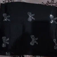 روسری مشکی نگین دار