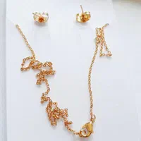 نیمست زنجیری نگین و مروارید دار طلایی، انتخاب کیوت|بدلیجات|اردبیل, |دیوار