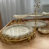 ظروف پذیرایی رزین با متریال برنج کار دست تبریز|ظروف سرو و پذیرایی|پردیس, فاز ۵|دیوار
