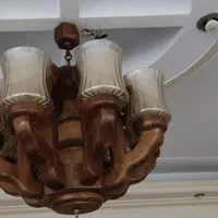 دو عدد لوستر چوبی هر کدام ۸شاخه