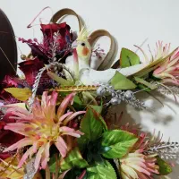 فروشی|پرنده|لالجین, |دیوار