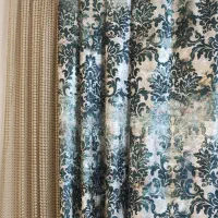 دستک پرده سبز رنگ|پرده، رانر، رومیزی|مشهد, ایثارگران|دیوار