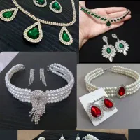 اکسسوری گردنبند مروارید پرورشی اصل گوشواره نیمست