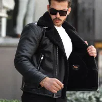 کاپشن چرم ترک برند mero life|لباس|خشت, |دیوار