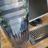 کیس گیمینگ کامل با مانیتور و کیبورد و ماوس زیرقیمت