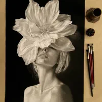 سفارش طراحی چهره سیاه قلم و مداد