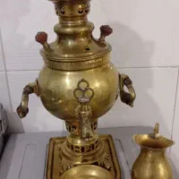 سماور ذغالی برنجی کوچک|سماور، چای‌ساز، قهوه‌ساز|قم, محمد آباد|دیوار