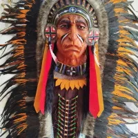 مجسمه دیوارکوب صورتک سرخ پوست