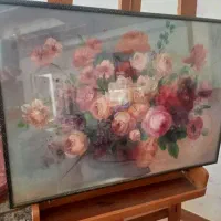 تابلو گلدان گل زیبا