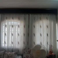 ۴عدد پرده و پشت پرده با چوب پرده