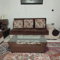 مبل ال ۶نفره سالم و تمیز بدون پارگی با جلو مبلی