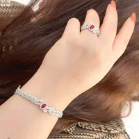 ست دستبند و انگشتر نقره امرالدکات فلاور emeralنقره|بدلیجات|تبریز, |دیوار