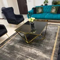 مبل راحتی تخت خواب شو ۸نفره میز وسط و ۳عدد عسلی