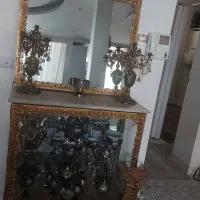 میز کنسول برنزی لوستر گلدان ساعت میز تی وی|لوستر و چراغ آویز|تهران, یافت آباد جنوبی|دیوار