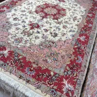 فرش علیا 6 متر تک تبریز گل ابریشم پشم نساجی نوی نو