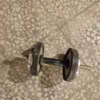 میز پرس به همراه میله هالتر و وزنه و دمبل|تجهیزات ورزشی|خرمآباد, |دیوار