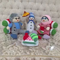 عروسک بافتنی یلدایی