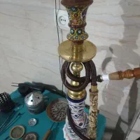 قلیون برنجی با تنگ سه پوست|صنایع دستی و سایر لوازم تزئینی|تهران, ارجمندی راد|دیوار