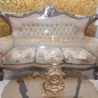 مبل سلطنتی ۷ نفره شاه نشین چوب گردو منبت کار دست|مبلمان خانگی و میز عسلی|قزوین, |دیوار