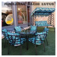 میز و صندلی باغی/ست دالاس فلزی تراس/ روف گاردن