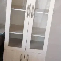 کمد کتابخانه ام دی آف درب شیشه ای فروش فوری|کتابخانه، شلف، قفسه‌های دیواری|تهران, پاسداران|دیوار