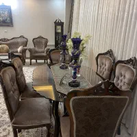 مبل استیل ۷نفره و میز ناهار خوری ۶نفره و بوفه|مبلمان خانگی و میز عسلی|قرچک, زیبا شهر|دیوار