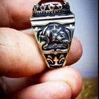انگشتر عقیق یمنی با قلم شیر خورشید