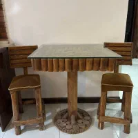 میز و صندلی تخته نرد چوبی