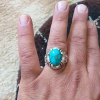 فیروزه نیشابور چاهی مغزسنگ دست سازکلکسیونی|جواهرات|اصفهان, شیخ اشراق|دیوار