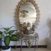 اینه شمعدان برنز