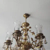 لوستر برنز|لوستر و چراغ آویز|تبریز, |دیوار