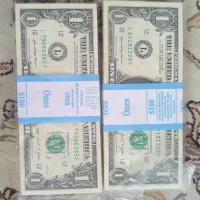 تعدادی یک دلاری ، شماره سریال پشت سر هم|کلکسیون سکه، تمبر، اسکناس|گرگان, |دیوار