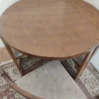 میزصندلی ناهار خوری چوبی چهارنفر،، خورموج|میز و صندلی غذاخوری|خورموج, |دیوار