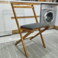 ست دونفره میز و صندلی چوبی تاشو