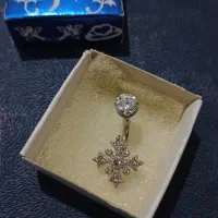 پیرسینگ ناف نقره