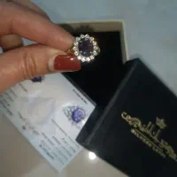 انگشتر نقره زنانه مدل آمیتیست