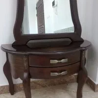 آینه کنسول چوبی خیلی نو وتمیز|بوفه، ویترین، کنسول|قائمشهر, |دیوار