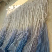 پرده دو متری دو رنگ سفید آبی|پرده، رانر، رومیزی|تهران, منیریه|دیوار