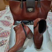 کیف کفش چرم ست زنانه سایز ۳۸