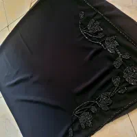روسری کرپ حریرسنگدوزی شده
