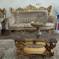 مبل استیل 9 نفره با میز عسلی|مبلمان خانگی و میز عسلی|ابهر, |دیوار
