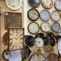 ساعت دیواری مستطیلی تمام چوب طبیعی روس زمینه پتینه|ساعت دیواری و تزئینی|مشهد, کوشش|دیوار