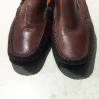 فروش یک جفت کفش چرم قهوه ای رنگ ایتالیایی
