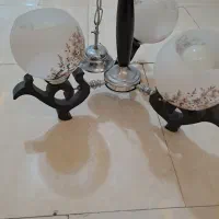 لوستر چوبی سه شاخه