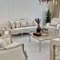مبل فرانسوی 8 نفره با چوب راش و ضمانت 6 ساله|مبلمان خانگی و میز عسلی|مشهد, شایه|دیوار
