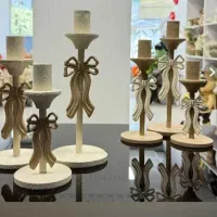 ست شمعدان پاپیونی  تکسچری|صنایع دستی و سایر لوازم تزئینی|بهبهان, |دیوار