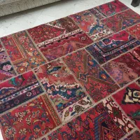 فرش دستباف چهلتکه کلاژ سوسن|فرش|تهران, ستارخان|دیوار